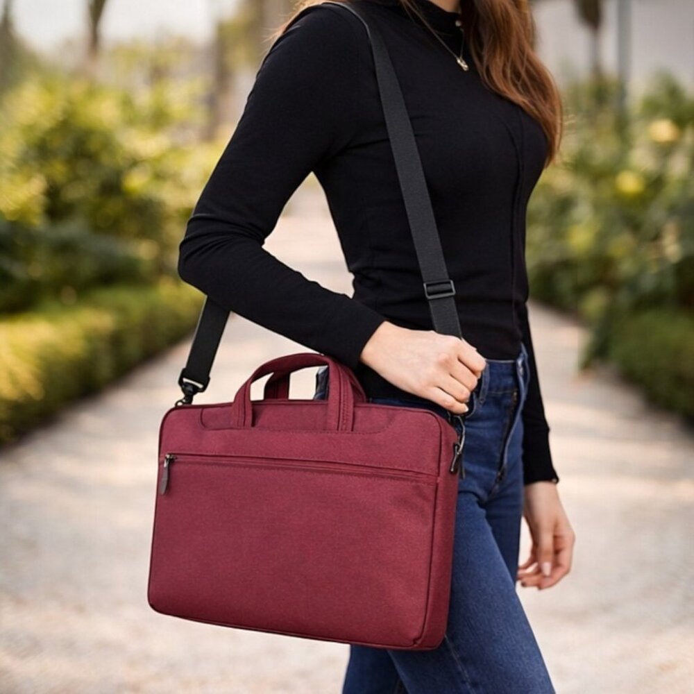 Laptop Sleeve Messenger Bag 11–15.6” Water Resistant Shoulder Work Travel Case